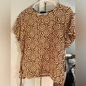 Heart scrunch tee shirt